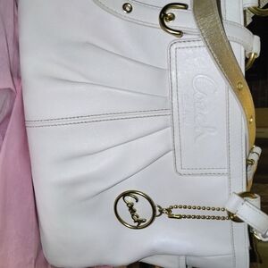 Coach White Leather Women's Bag